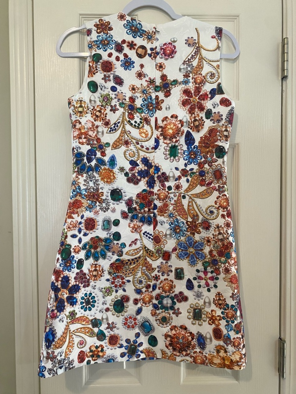 NWT Jewel Pattern Sleeveless Bella Barnett Mini Dress S - Picture 10 of 13